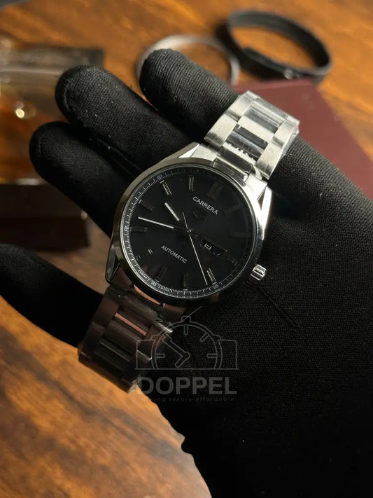 TAG - Carrera Day Date Silver Black - AAA Quality